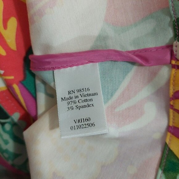 Coldwater Creek Blazer Button Front Jacket Size M Floral Colorful Artsy Retro - Picture 7 of 11